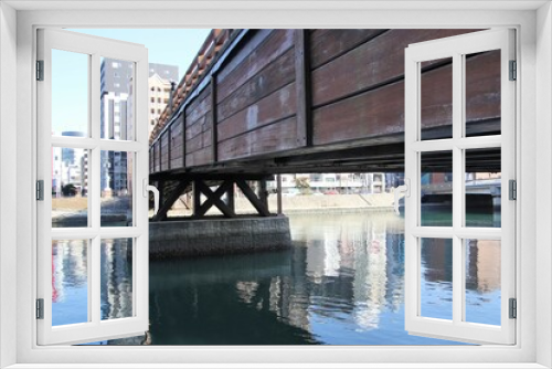 Fototapeta Naklejka Na Ścianę Okno 3D - 北九州市小倉北区の紫川と常盤橋