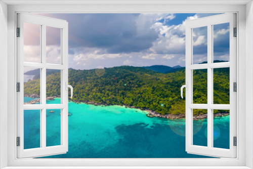 Fototapeta Naklejka Na Ścianę Okno 3D - beautiful thailand island with crystal blue sea