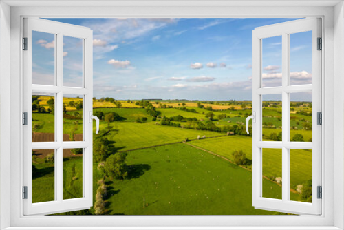 Fototapeta Naklejka Na Ścianę Okno 3D - Scenic aerial landscape photography in Yorkshire, UK