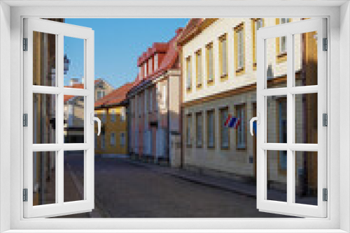 Fototapeta Naklejka Na Ścianę Okno 3D - street in the town country