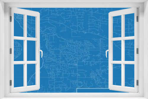 Blueprint US city map of Sammamish, Washington.