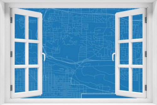 Blueprint US city map of Eugene, Oregon.