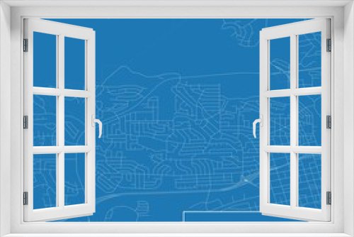 Blueprint US city map of Reno, Nevada.