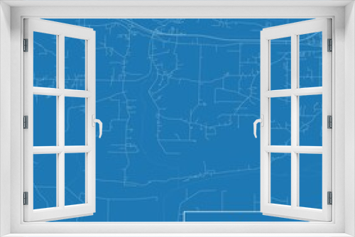 Blueprint US city map of Pottsville, Arkansas.