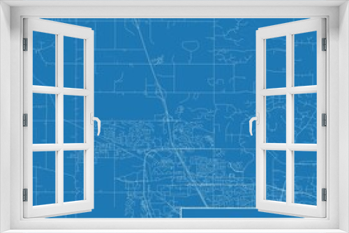 Blueprint US city map of Rochester, Minnesota.