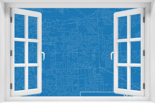 Blueprint US city map of West Bloomfield, Michigan.