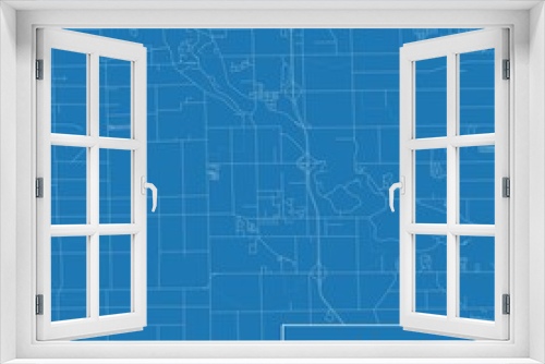 Blueprint US city map of New Boston, Michigan.