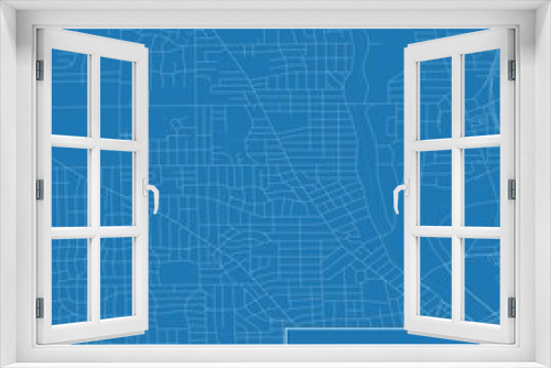 Blueprint US city map of Dayton, Ohio.