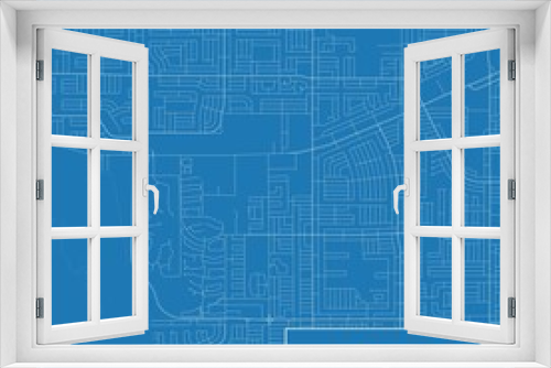 Blueprint US city map of Cape Coral, Florida.