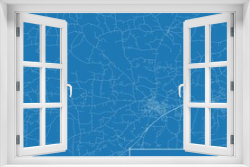 Blueprint US city map of Oxford, North Carolina.