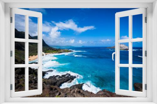Fototapeta Naklejka Na Ścianę Okno 3D - scenic lookout in Hawaii