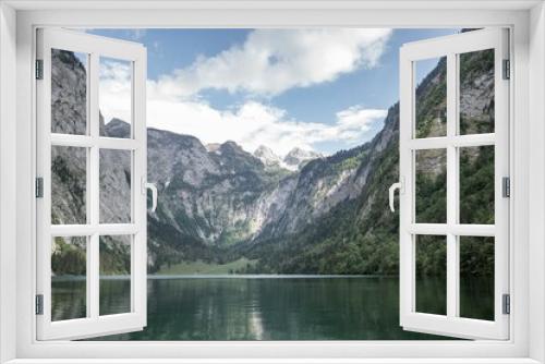 Fototapeta Naklejka Na Ścianę Okno 3D - Beautiful view of a landscape in German Alps Obersee Bavaria