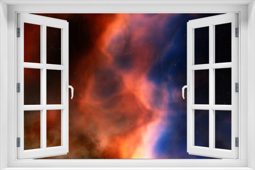 Fototapeta Naklejka Na Ścianę Okno 3D - Nebula in space 3d render