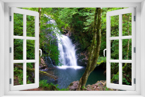 Fototapeta Naklejka Na Ścianę Okno 3D - Xorroxin waterfall. Baztan Valley. Navarre. Spain