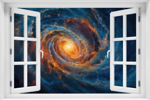 Stunning spiral galaxy. AI generated.