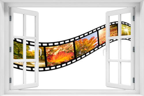 Fototapeta Naklejka Na Ścianę Okno 3D - filmstreifen herbstmotiv