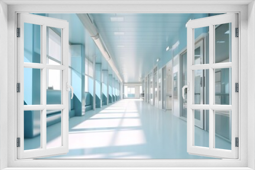 Blurred interior of hospital - abstract medical background