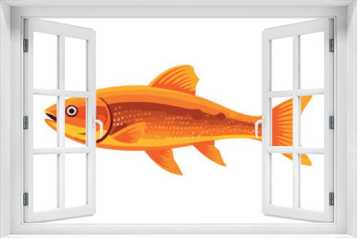 Fototapeta Naklejka Na Ścianę Okno 3D - Goldfish sea life animal icon