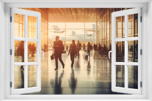 Exploring the Bustling Atmosphere of a Busy Airport - Step into the fast-paced world of a busy airport with this captivating image collection. Experience the vibrant energy as travelers hurry.