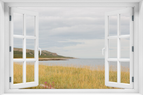 Fototapeta Naklejka Na Ścianę Okno 3D - Background of the surroundings of the Rybachy peninsula. Barents Sea