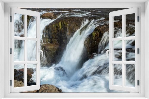 Fototapeta Naklejka Na Ścianę Okno 3D - Waterfalls at Kolugjúfur canyon, Iceland
