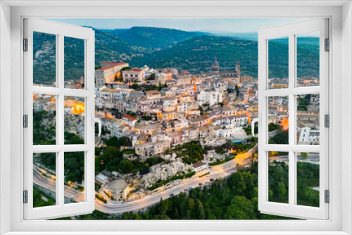 Fototapeta Naklejka Na Ścianę Okno 3D - Aerial view of Ragusa in Val di Noto, southern Sicily, Italy