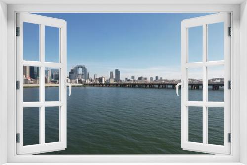 Fototapeta Naklejka Na Ścianę Okno 3D - 大阪　十三方面から見た北区の風景