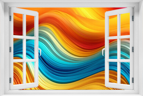Abstract illustration, colored waves, lines and fancy images, wallpaper, poster, art