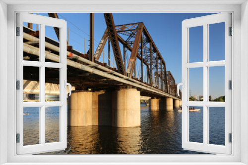 Fototapeta Naklejka Na Ścianę Okno 3D - Railroad Bridge