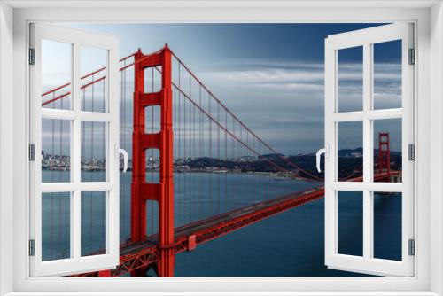 Fototapeta Naklejka Na Ścianę Okno 3D - dusk at golden bridge, San Francisco, California, USA