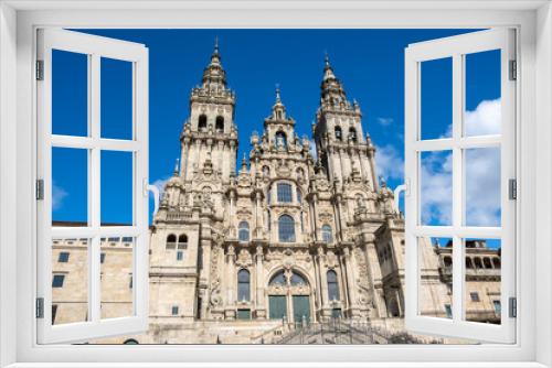 Fototapeta Naklejka Na Ścianę Okno 3D - Cathedral of Santiago de Compostela, La Coruna, Galicia, Spain.