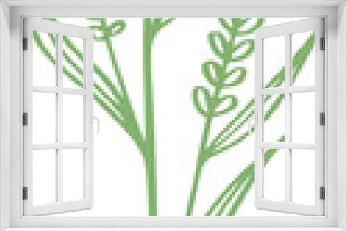 Fototapeta Naklejka Na Ścianę Okno 3D - botanical line art