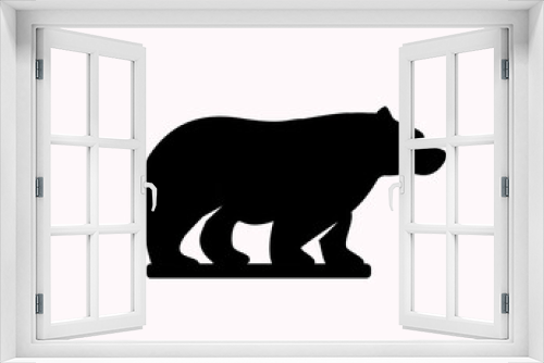 Fototapeta Naklejka Na Ścianę Okno 3D - silhouette stand bear logo symbol design template illustration inspiration
