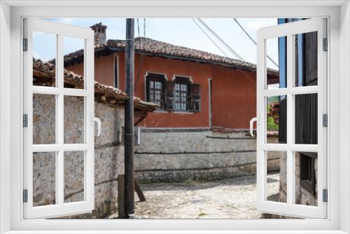 Fototapeta Naklejka Na Ścianę Okno 3D - Street and old houses in Koprivshtitsa, Bulgaria