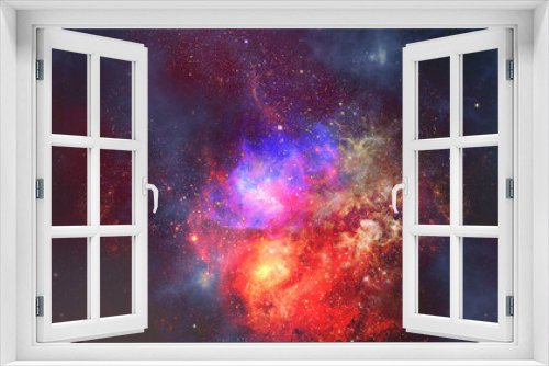 Fototapeta Naklejka Na Ścianę Okno 3D - Nebula and galaxy in space. Elements of this image furnished by NASA.
