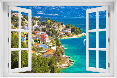 Fototapeta Naklejka Na Ścianę Okno 3D - Makarska riviera turquoise coastline view, tourist destination in Dalmatia, Croatia