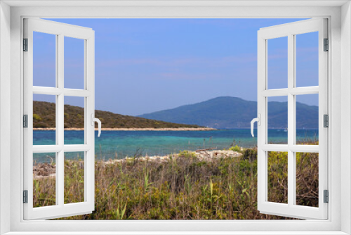 Fototapeta Naklejka Na Ścianę Okno 3D - Beautiful wild beach on Proizd, tiny island in southern Croatia.