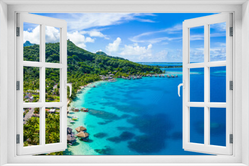 Fototapeta Naklejka Na Ścianę Okno 3D - Arial View of Bora Bora, French Polynesia