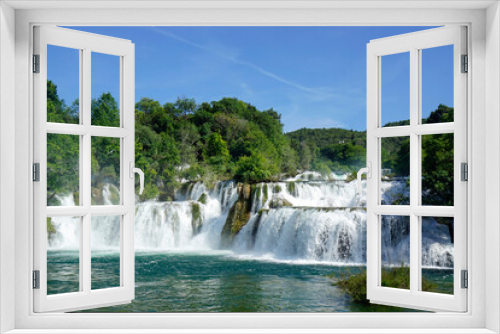 Fototapeta Naklejka Na Ścianę Okno 3D - scenic waterfall in krka national park