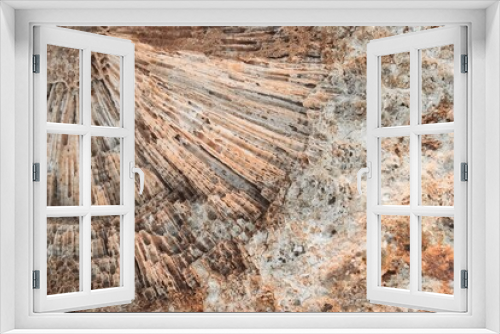Fototapeta Naklejka Na Ścianę Okno 3D - Rock with fossil coral texture as an abstract background