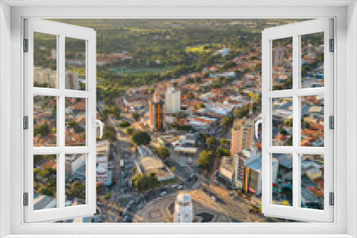 ampinas, Sao Paulo, Brazil. June 23, 2023. Aerial image of the Torre do Castelo monument. Iconic water castle with observatory and 360-degree views, plus a small historical museum.