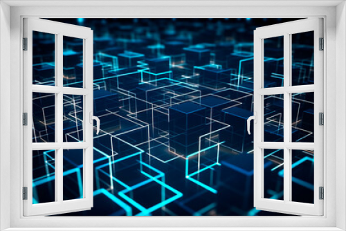 Modern digital abstract network grid background