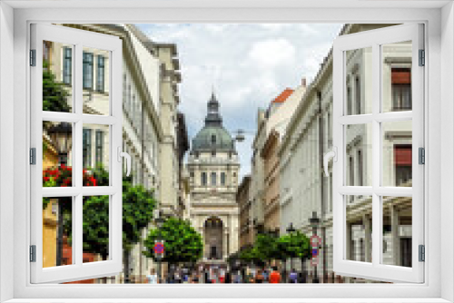 Fototapeta Naklejka Na Ścianę Okno 3D - View of St. Stephen's Basilica in Budapest, Hungarian