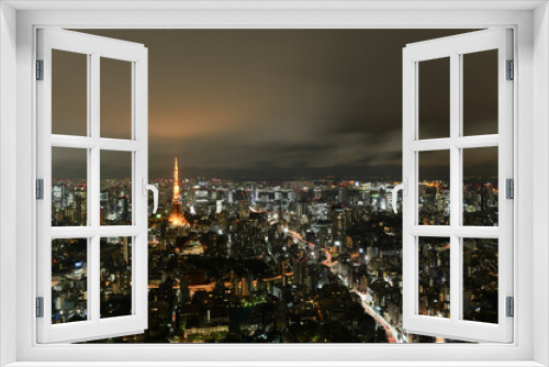 Fototapeta Naklejka Na Ścianę Okno 3D - Tokyo Tower at night Japan