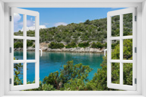 Fototapeta Naklejka Na Ścianę Okno 3D - Kroatien-Insel Cres: Bucht mit türkisgrünem Wasser