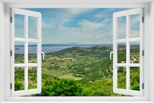 Fototapeta Naklejka Na Ścianę Okno 3D - Panoramic view from Montefiascone towards Lake Bolsena Viterbo Italy