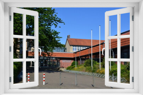Fototapeta Naklejka Na Ścianę Okno 3D - High School in the Town Walsrode, Lower Saxony