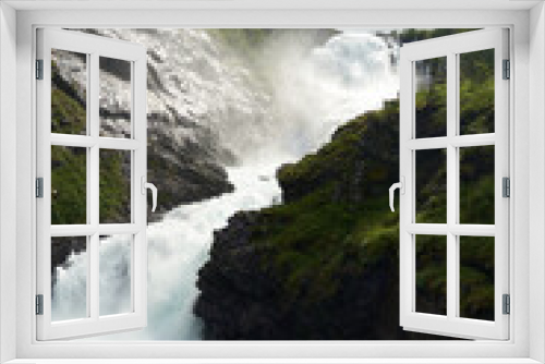 Fototapeta Naklejka Na Ścianę Okno 3D - Kjosfossen waterfall iceland
