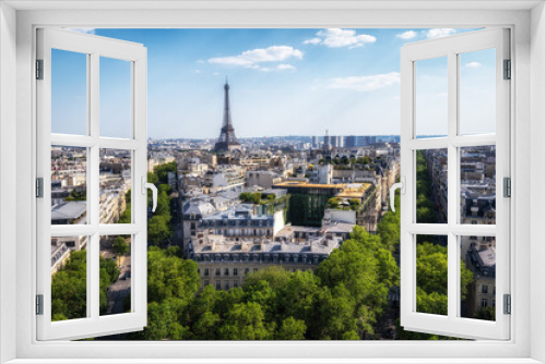 Fototapeta Naklejka Na Ścianę Okno 3D - Eiffel Tower from Arc de Triomphe