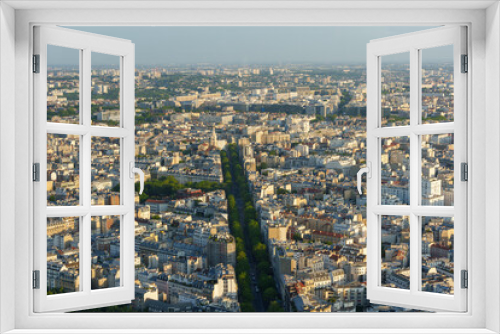 Fototapeta Naklejka Na Ścianę Okno 3D - 夕暮れ時のパリの街並み